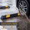 Coast Rubberen Wielstopper - Parkeerhulp - Gele Reflecterende Strepen - Zwart Geel