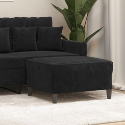 vidaXL - Voetenbank - 70x55x41 - cm - fluweel - zwart