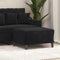 vidaXL - Voetenbank - 70x55x41 - cm - fluweel - zwart
