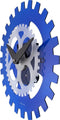 NeXtime - Wandklok - 35cm - Acrylic -Bewegend- Blauw - 'Moving Gears'