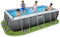 Bestway Power Steel - Opzetzwembad 404 x 201 x 100 cm - Inclusief filterpomp en zwembadtrap - Rattanprint