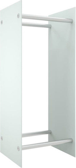 vidaXL - Haardhoutrek - 40x35x100 - cm - gehard - glas - wit