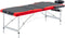 vidaXL - Massagetafel - inklapbaar - 3 - zones - aluminium - zwart - en - rood