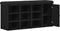 vidaXL - Opbergbank - Zwart - Eikenhout - 100x30x48 - cm - Geengineerd - Hout