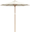 vidaXL - Tuinparasol - Crème - Wit - 240x260 - cm - in - Bamboe