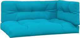 vidaXL - Palletkussens - 3 - st - stof - turquoise