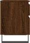vidaXL - Nachtkastje - 40x35x50 - cm - bewerkt - hout - bruin - eikenkleur