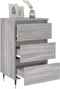 vidaXL - Nachtkastjes - 2 - st - 40x35x69 - cm - bewerkt - hout - grijs - sonoma - eiken