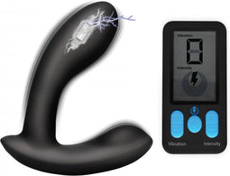 Zeus - E-Stim Pro Siliconen Electrosex Vibrerende Prostaat Buttplug Met Afstandsbediening