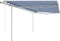 vidaXL - Luifel - automatisch - uittrekbaar - met - palen - 4,5x3 - m - blauw - en - wit