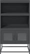 vidaXL - Hoge - kast - 68x39x123 - cm - staal - antracietkleurig