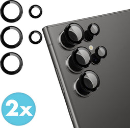 imoshion 2 Pack Camera lens protector| - Screenprotector Geschikt voor - |Samsung Galaxy S24 Ultra| - |Zwart|