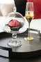 J-Line glas champagne - glas - goud - 4 stuks