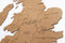 MiMi Innovations® Luxe Houten Landkaart - Muurdecoratie - United Kingdom and Republic of Ireland - 106x61 cm/41.7x24 inch - Bruin