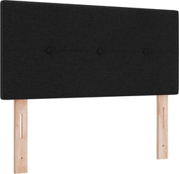 vidaXL - Hoofdbord - Met - Knopen - - - Zwart, - Gestoffeerd, - 80 - cm