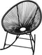 vidaXL - Tuinschommelstoel - poly - rattan - zwart