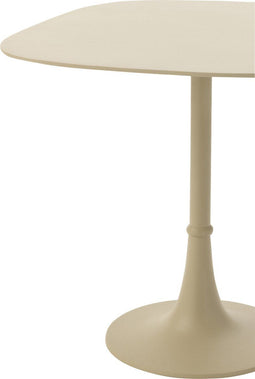 J-Line bijzettafel Vierkant - ijzer - ivoor - set van 2