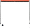 vidaXL - Luifel - uittrekbaar - met - LED - 300x150 - cm - oranje - en - bruin