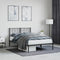 vidaXL - Bedframe - met - hoofdbord - metaal - zwart - 120x200 - cm