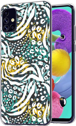 iMoshion Hoesje Geschikt voor Samsung Galaxy A51 Hoesje Siliconen - iMoshion Design hoesje - Meerkleurig / Zwart / Wit / Groen / Mystic Jungle