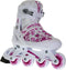 Roces Compy 8.0 - Inline Skates - Verstelbaar Comfort Fit - Wit Roze - Maat 30-33