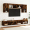 vidaXL - Tv-meubels - met - LED-verlichting - 2 - st - 100x30x30 - cm - gerookt - eiken