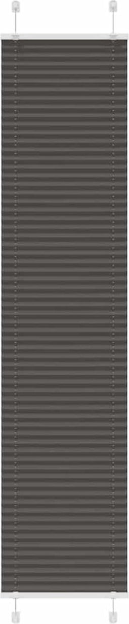 vidaXL - Plissé - rolgordijn - 45x200 - cm - stofbreedte - 44,4 - cm - polyester - zwart