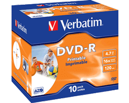 Verbatim DVD-R - Printbaar - 4.7GB 16x (10-pack)