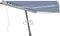 vidaXL - Luifel - vrijstaand - handmatig - uittrekbaar - 450x350 - cm - blauw - en - wit