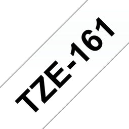Brother TZE-161 - Printerlabel - Zwart op transparant