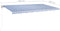 vidaXL - Luifel - handmatig - uittrekbaar - met - palen - 6x3 - m - blauw - en - wit