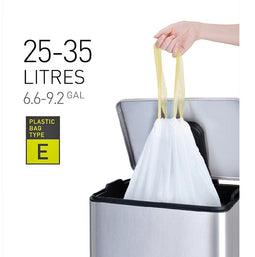 EKO - Afvalzak eko met trekband 25-35 liter type e wit | 6 stuks