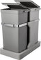 EKO - Deco Inbouwafvalemmer 15+20 liter - Plastic Stainless steel - grijs