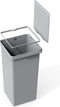 EKO - Deco Inbouwafvalemmer 15+20 liter - Plastic Stainless steel - grijs
