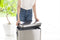 EKO - DeLuxe Phantom Sensor Bin 45 liter - Stainless steel Polypropylene - mat RVS - Prullenbak