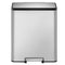 EKO - EcoCasa 2 recycling pedaalemmer 36+24 liter - Stainless steel Polypropylene - mat RVS - Prullenbak