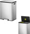 EKO - EcoCasa 2 recycling pedaalemmer 36+24 liter - Stainless steel Polypropylene - mat RVS - Prullenbak