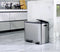 EKO - EcoCasa Recycler pedaalemmer 15+15+15 liter - Stainless steel Plastic - mat RVS