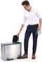 EKO - EcoCasa Recycler pedaalemmer 15+15+15 liter - Stainless steel Plastic - mat RVS
