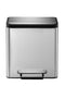 EKO - EcoCasa Recycler pedaalemmer 15+15 liter - Stainless steel Plastic - mat RVS