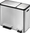 EKO - EcoCasa Recycler pedaalemmer 30+15 liter - Stainless steel Plastic - mat RVS