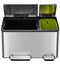 EKO - EcoCasa Recycler pedaalemmer 30+15 liter - Stainless steel Plastic - mat RVS
