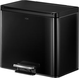 EKO - Essential 2 Recycler pedaalemmer 20+9 ltr, EKO - Steel Polypropylene - zwart