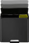 EKO - Essential 2 Recycler pedaalemmer 20+9 ltr, EKO - Steel Polypropylene - zwart
