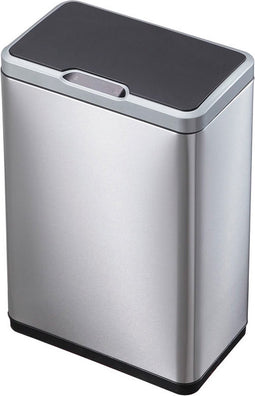 EKO - Mirage recycler Sensor Bin 20+20 liter - Stainless steel Plastic - mat RVS, zwart