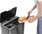 EKO - Mirage recycler Sensor Bin 20+20 liter - Stainless steel Plastic - mat RVS, zwart