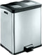EKO - Rejoice recycling pedaalemmer 30+30 liter - Stainless steel Plastic - mat RVS
