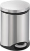 EKO - Shell Bin pedaalemmer 50 liter - Stainless steel Plastic - mat RVS - Prullenbak