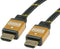 Rotronic 5m HDMI - High Speed Kabel - Vergulde connectoren - Goud Zwart