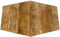 SVJ Salontafel 6-hoek - 56x73x45 cm - Metaal - Wit/Bruin - Set van 2